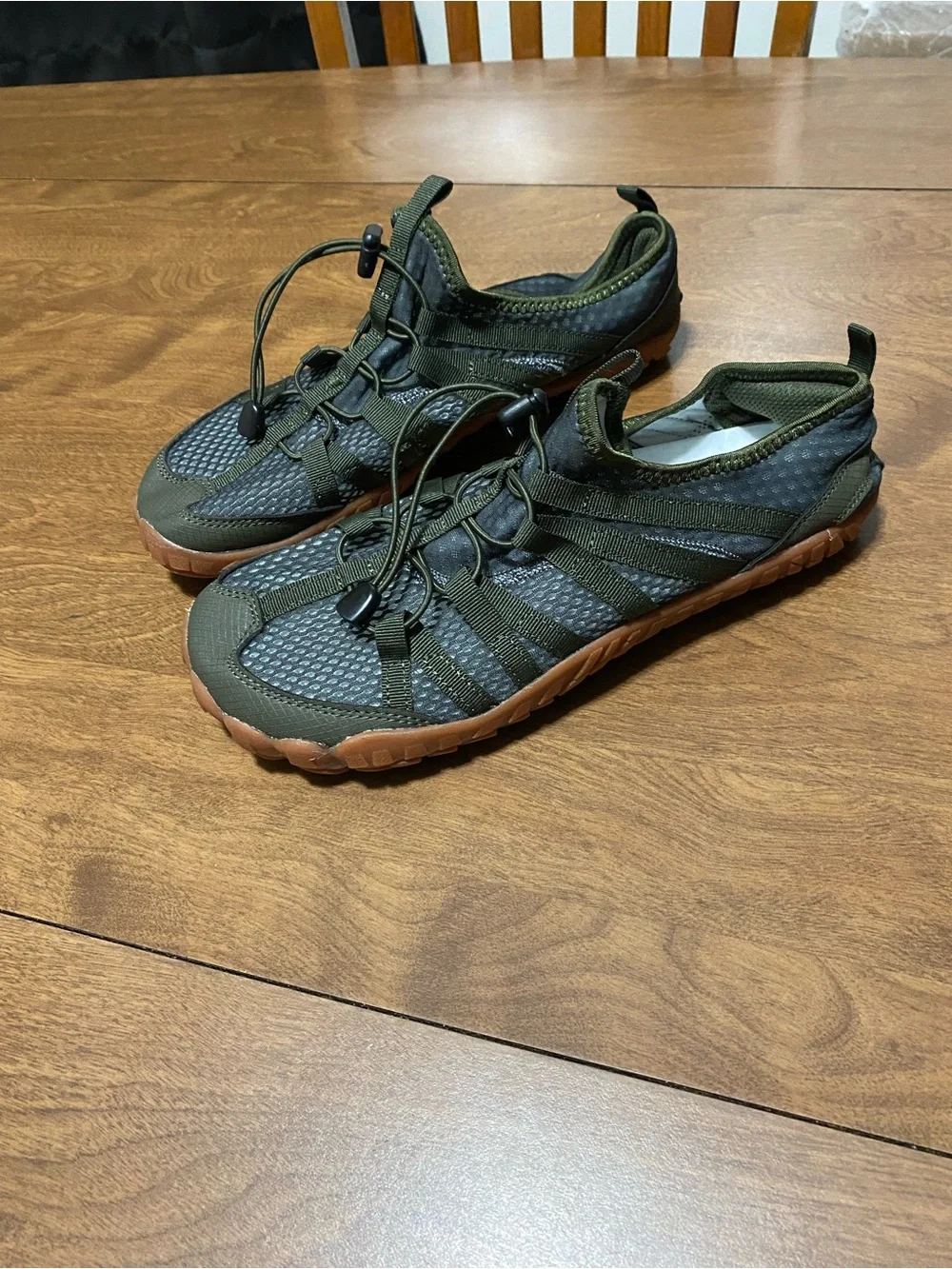 Men's Olive Green Water/hiking -Ready Slip-On Shoes